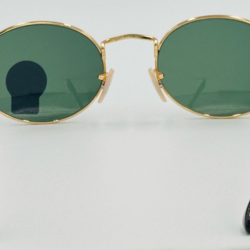 Ray-Ban Oval Women’s Sunglasses RB3547 51mm Arista Gold with Green (G-15) Lens - Picture 6 of 10